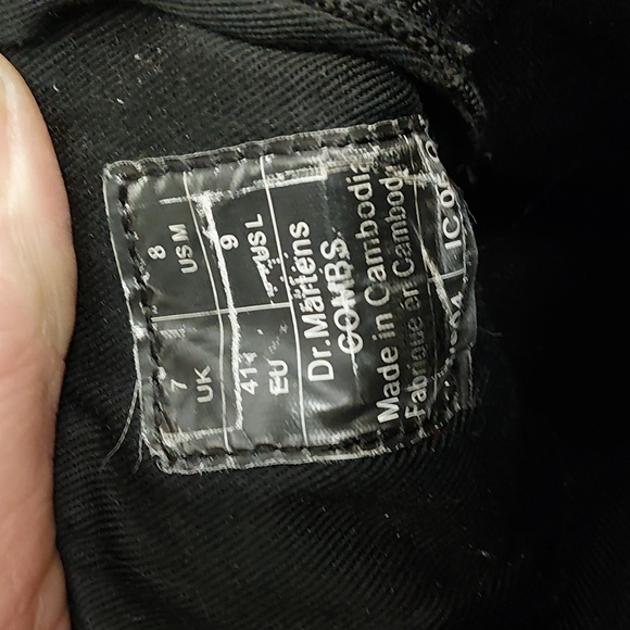 Dr. Martens Combs Black Canvas Boots - Picture 7 of 8
